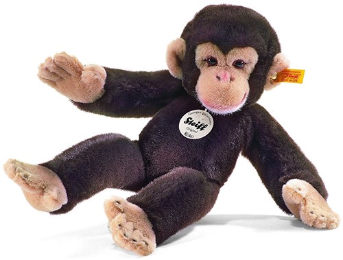 Steiff knuffel chimpansee Koko donkerbruin pluche 35 cm