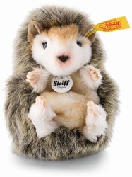 Steiff pluche egel Joggi - knuffel 10 cm donkerbruin pluche speelgoed