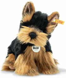 Steiff pluche Yorkshire Terrier Herkules knuffel hond 24 cm - bruin zwart