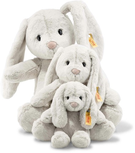 Steiff knuffel Soft Cuddly Friends konijn Hoppie, lichtgrijs-2