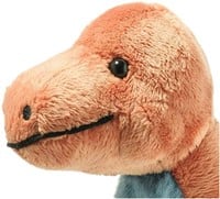 Steiff knuffel Soft Cuddly Friends brontosaurus Bronko, donkeroranje/petroleum blauw-2