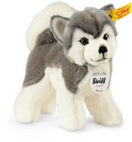 Steiff knuffel husky Bernie, grijs/wit