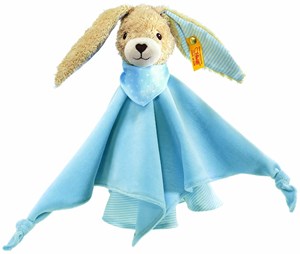 Steiff Knuffel Hoppel Rabbit Comforter Blue 28Cm steiff kopen in de aanbieding