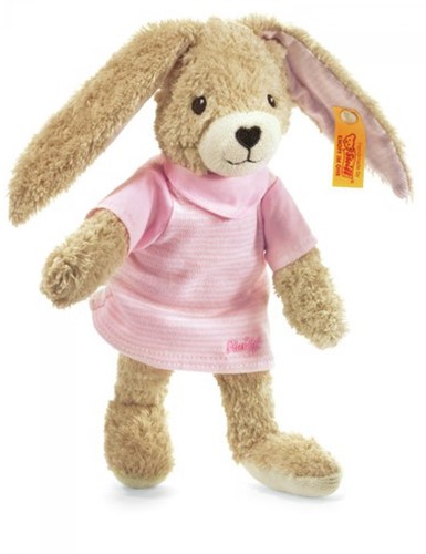 Steiff knuffel konijn Hoppel, roze