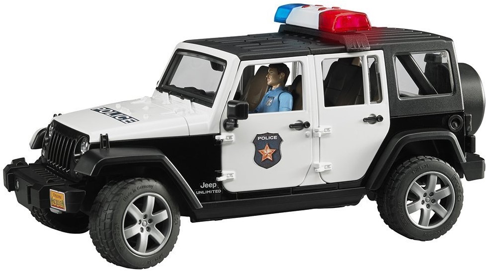 Bruder Jeep Wrangler USA politie met figuur 02526