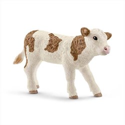 Schleich boerderij Simmental kalf speelfiguur kunststof wit