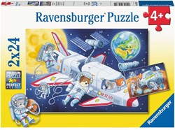 Ravensburger puzzel Reis door de Ruimte - Kinderen 2x24 stukjes karton