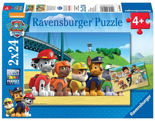 Ravensburger PAW Patrol puzzel - Dappere honden 2x24 stukjes karton