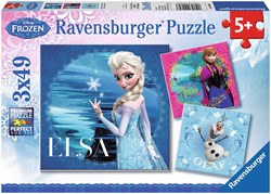 Ravensburger puzzel Disney Frozen Elsa, Anna & Olaf - 3x49 stukjes kinderpuzzel