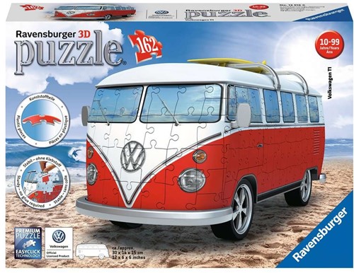 Ravensburger 3D puzzel Volkswagen bus T1 bulli - 162 stukjes