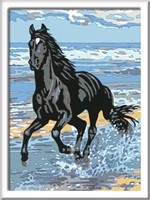 Ravensburger Schilderen op nummer Paard in de branding-2