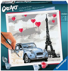 Ravensburger schilderen op nummer Paris - CreArt hobbyset voor volwassenen
