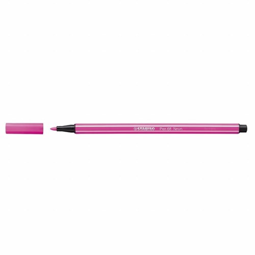 Stabilo premium viltstift Pen 68 neon roze - creatieve marker