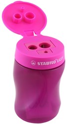 Stabilo puntenslijper - ergonomische 3 in 1 puntenslijper rechtshandig roze