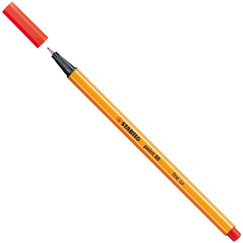STABILO fineliner point 88 0,4 mm licht rood - creatieve pen