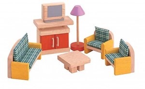 Plan Toys Houten Poppenhuis Meubels Woonkamer plan toys kopen in de aanbieding