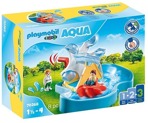 Playmobil 1.2.3 Aqua - Waterrad met carrousel 70268
