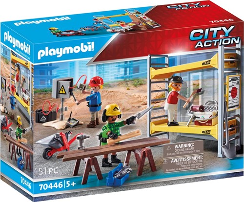 Playmobil City Action - Stelling met werklieden  70446