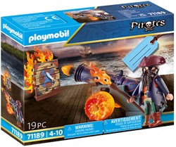 Playmobil piraten speelgoedset - piraat met kanon 71189 cadeau