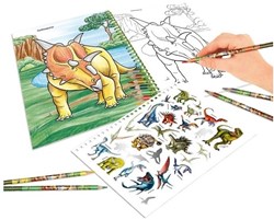 Depesche Dino World kleurboek met kleurpotloden