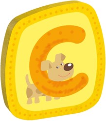 Haba houten letter C decoratie voor kinderkamer en alfabet leren