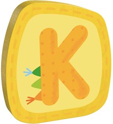 Haba houten letter K kleurrijke decoratie voor kinderkamer