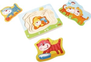 Haba Houten Puzzel Knuffelpoezen haba kopen in de aanbieding