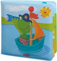 Haba badboek Kapitein Kikker kleurrijk baby badspeelgoed