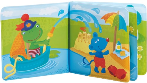 Haba badboek Kapitein Kikker kleurrijk baby badspeelgoed-2