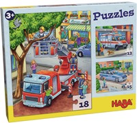 HABA Puzzels Politie, Brandweer, Hulpverlening