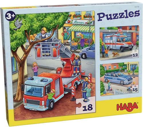 HABA Puzzels Politie, Brandweer, Hulpverlening
