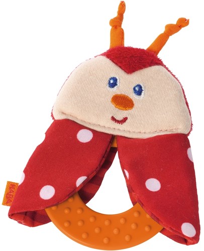 Haba bijtring lieveheersbeestje baby bijtspeelgoed multikleur