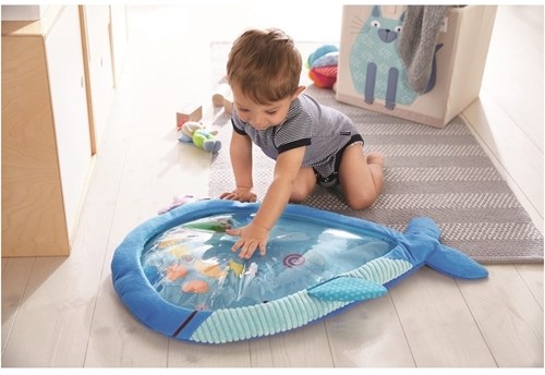 Haba waterspeelmat baby Grote walvis blauw speelmat motoriek-3
