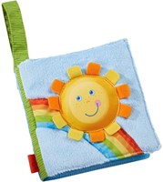 Haba stoffen boek baby Regenboogwereld met geluid en textuur