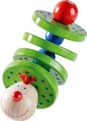 Haba houten rammelaar Flapsi baby speelgoed kleurrijk