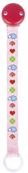 Heimess fopspeenketting schaap roze textiel baby accessoire