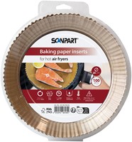 ScanPart Airfryer bakpapier rond 20cm 100 stuks anti-aanbak