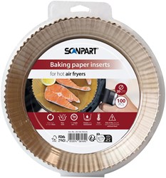 ScanPart Airfryer bakpapier rond 20cm 100 stuks anti-aanbak