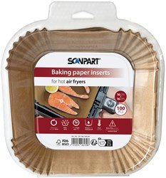 ScanPart airfryer bakpapier vierkant 16x16cm 100 stuks anti-aanbak