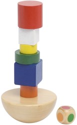 Goki balansspel houten toren in zak - educatief speelgoed