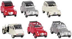 Goki Citroën 2CV speelgoedauto met terugtrekmotor - metaal - schaal 1:34-39