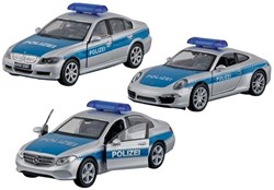 Goki politieauto die-cast speelgoedauto met terugtrekmotor 1:34-39