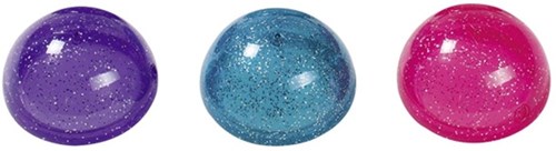 Goki Glitter Plopper speelgoed springplopper transparant - 1 stuk - willekeurig geleverd