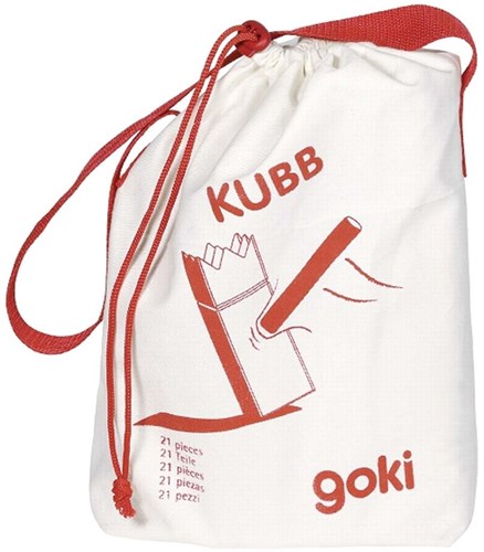 Goki Kubb Vikings buitenspel XL in katoenen tas - houten spel-2