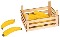Goki houten speelgoed bananen in kistje - rollenspel fruitwinkel