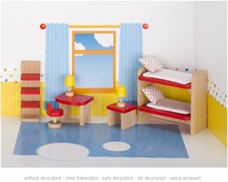 Goki Furniture for flexible puppets, children's room, goki basic. Bed h= 10 cm