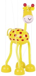 Goki marionet giraffe - houten speelfiguur dieren thema