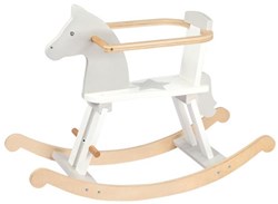 Goki houten hobbelpaard - schommelpaard voor kinderen wit hout