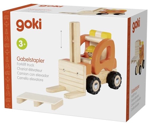 Goki houten vorklift vrachtwagen speelgoed met pallet-2