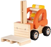 Goki houten vorklift vrachtwagen speelgoed met pallet